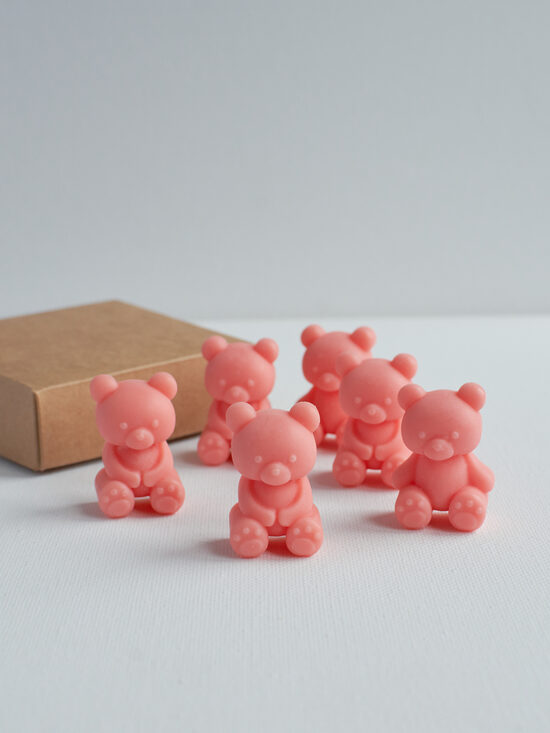 Sojų vaško tirpukai Meškiukai - „SPANGUOLĖS, MEDIENA IR VANILĖ“